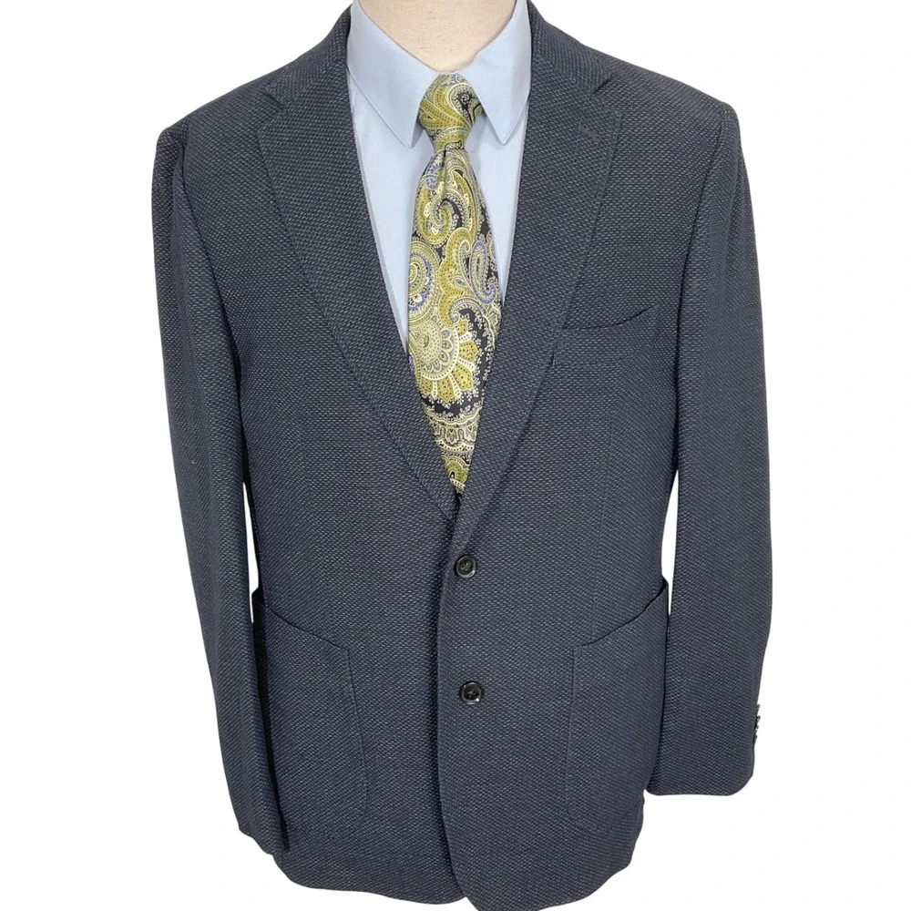 Rodd & Gunn Officina Blazer Mens 42 Navy Blue Sports Fit Italian Wool - Picture 2 of 12